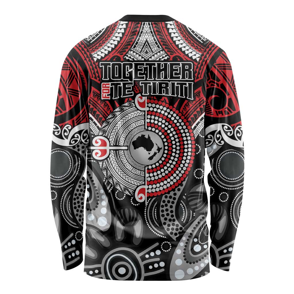 Aotearoa and Australia Long Sleeve Shirt New Zealand Honour The Treaty Ake!Ake!Ake! LT9 - Polynesian Pride