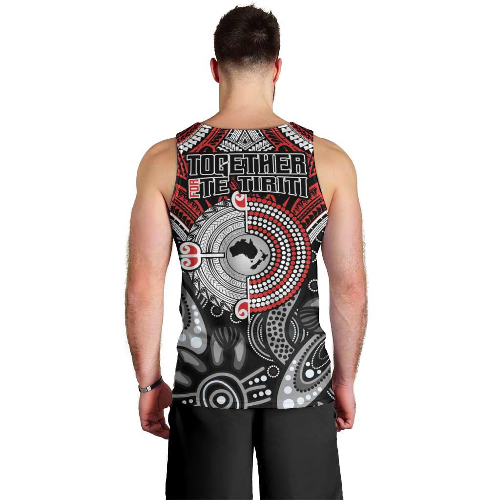 Aotearoa and Australia Men Tank Top New Zealand Honour The Treaty Ake!Ake!Ake! LT9 - Polynesian Pride
