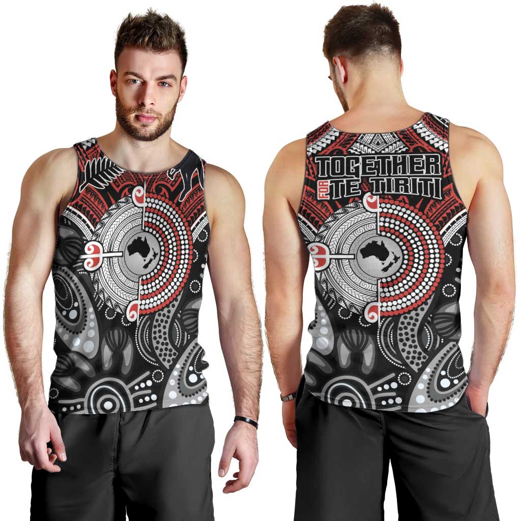Aotearoa and Australia Men Tank Top New Zealand Honour The Treaty Ake!Ake!Ake! LT9 - Polynesian Pride