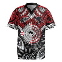 Aotearoa and Australia Rugby Jersey New Zealand Honour The Treaty Ake!Ake!Ake! LT9 Red - Polynesian Pride