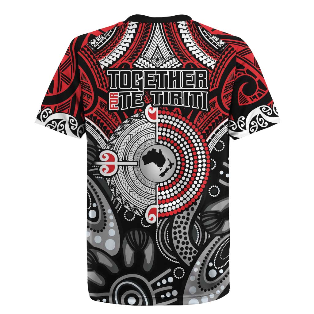 Aotearoa and Australia Rugby Jersey New Zealand Honour The Treaty Ake!Ake!Ake! LT9 - Polynesian Pride