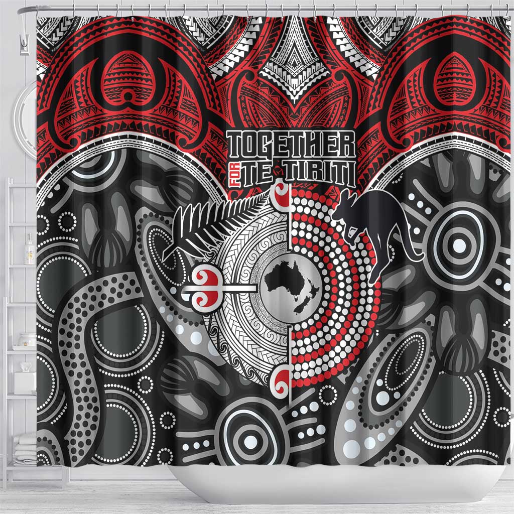 Aotearoa and Australia Shower Curtain New Zealand Honour The Treaty Ake!Ake!Ake! LT9 - Polynesian Pride