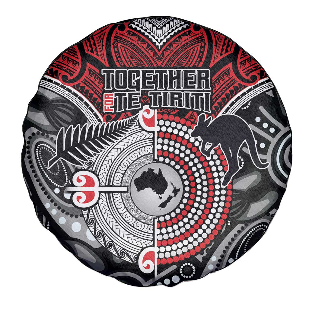 Aotearoa and Australia Spare Tire Cover New Zealand Honour The Treaty Ake!Ake!Ake! LT9 - Polynesian Pride