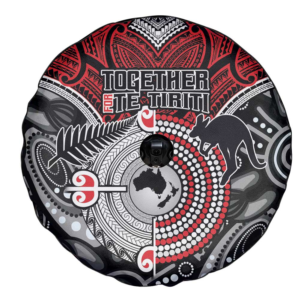 Aotearoa and Australia Spare Tire Cover New Zealand Honour The Treaty Ake!Ake!Ake! LT9 - Polynesian Pride