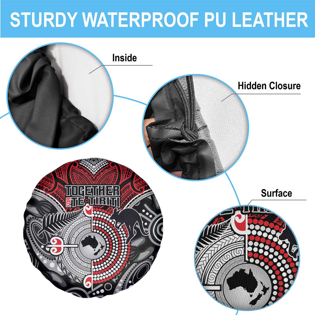Aotearoa and Australia Spare Tire Cover New Zealand Honour The Treaty Ake!Ake!Ake! LT9 - Polynesian Pride