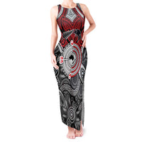Aotearoa and Australia Tank Maxi Dress New Zealand Honour The Treaty Ake!Ake!Ake! LT9 Women Red - Polynesian Pride