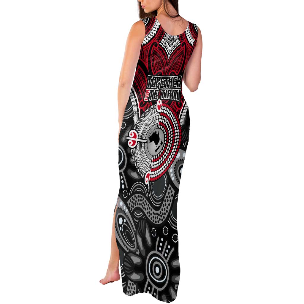 Aotearoa and Australia Tank Maxi Dress New Zealand Honour The Treaty Ake!Ake!Ake! LT9 - Polynesian Pride