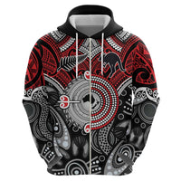 Aotearoa and Australia Zip Hoodie New Zealand Honour The Treaty Ake!Ake!Ake! LT9 - Polynesian Pride