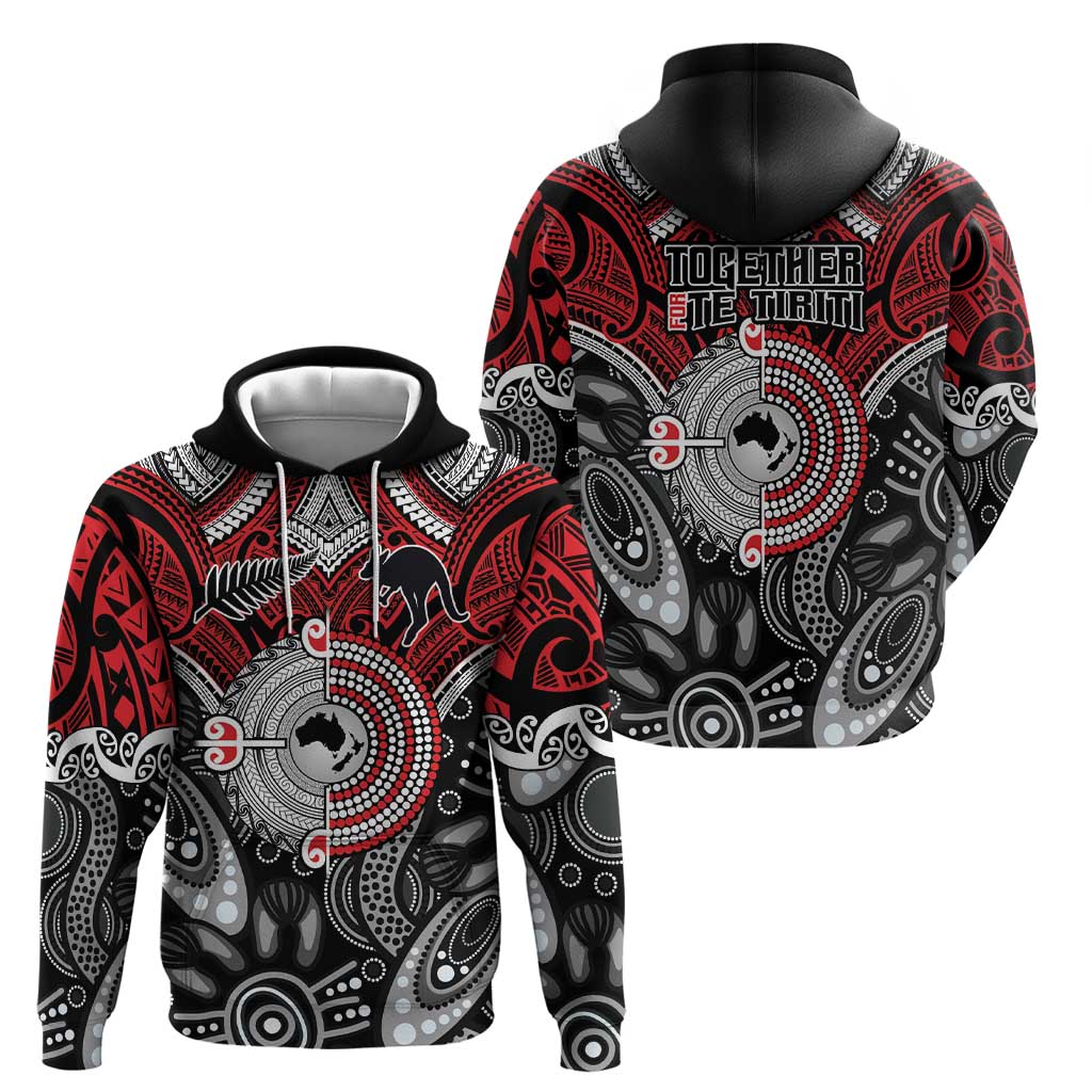 Aotearoa and Australia Zip Hoodie New Zealand Honour The Treaty Ake!Ake!Ake! LT9 - Polynesian Pride