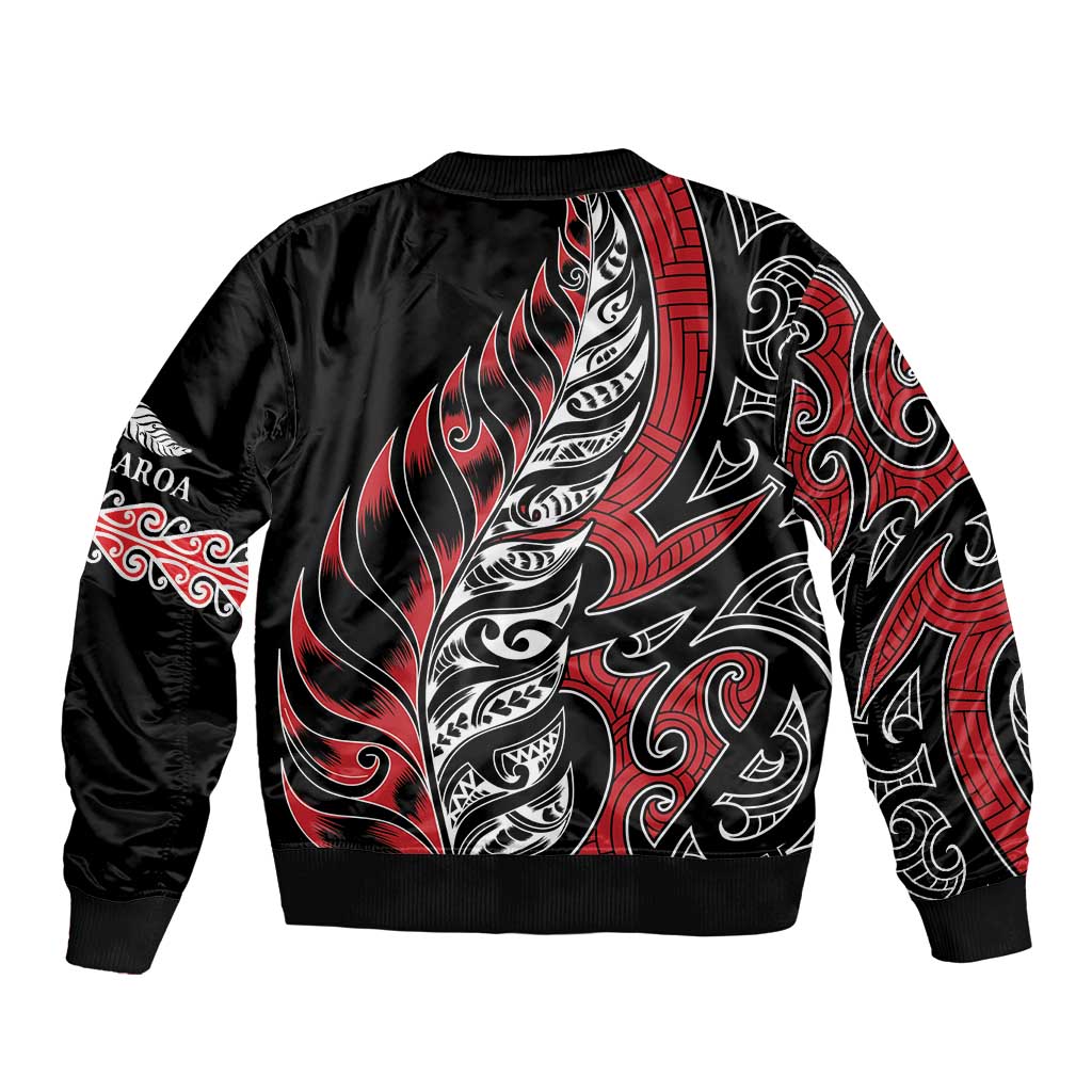 Koru Fern New Zealand Bomber Jacket Maori Tribal Pattern LT9 - Polynesian Pride