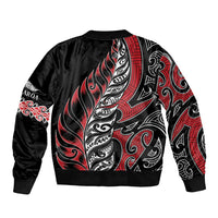 Koru Fern New Zealand Bomber Jacket Maori Tribal Pattern LT9 - Polynesian Pride