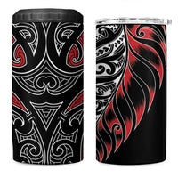 Koru Fern New Zealand 4 in 1 Can Cooler Tumbler Maori Tribal Pattern LT9 One Size: 16 oz Red - Polynesian Pride