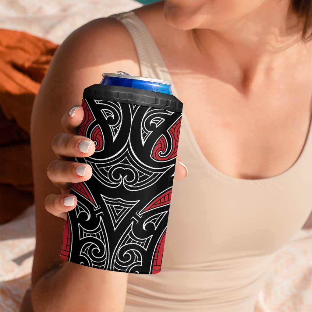 Koru Fern New Zealand 4 in 1 Can Cooler Tumbler Maori Tribal Pattern LT9 - Polynesian Pride