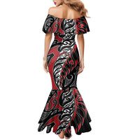 Koru Fern New Zealand Family Matching Mermaid Dress and Hawaiian Shirt Maori Tribal Pattern LT9 - Polynesian Pride