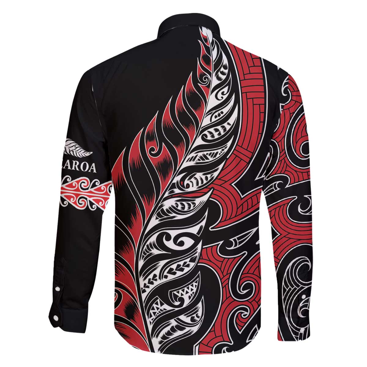 Koru Fern New Zealand Family Matching Off The Shoulder Long Sleeve Dress and Hawaiian Shirt Maori Tribal Pattern LT9 - Polynesian Pride