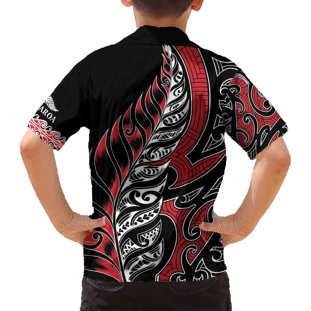 Koru Fern New Zealand Family Matching Off Shoulder Short Dress and Hawaiian Shirt Maori Tribal Pattern LT9 - Polynesian Pride