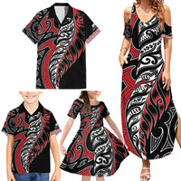 Koru Fern New Zealand Family Matching Summer Maxi Dress and Hawaiian Shirt Maori Tribal Pattern LT9 - Polynesian Pride