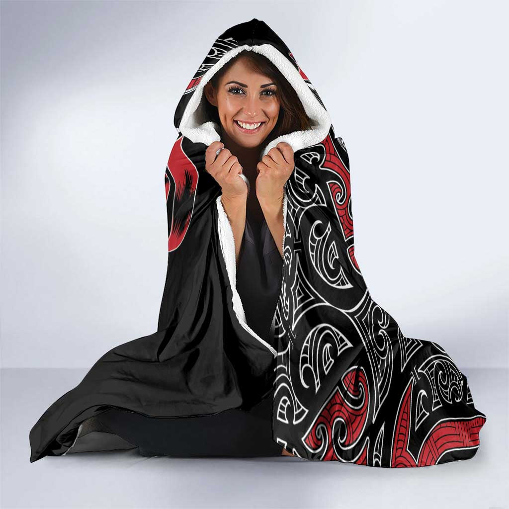 Koru Fern New Zealand Hooded Blanket Maori Tribal Pattern LT9 - Polynesian Pride