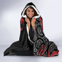 Koru Fern New Zealand Hooded Blanket Maori Tribal Pattern LT9 - Polynesian Pride
