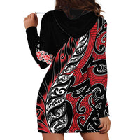 Koru Fern New Zealand Hoodie Dress Maori Tribal Pattern LT9 - Polynesian Pride