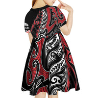 Koru Fern New Zealand Kid Short Sleeve Dress Maori Tribal Pattern LT9 - Polynesian Pride