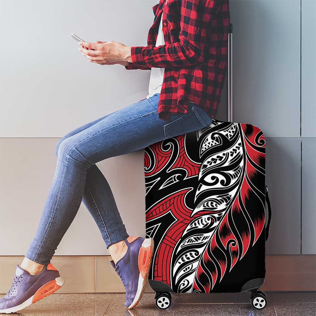 Koru Fern New Zealand Luggage Cover Maori Tribal Pattern