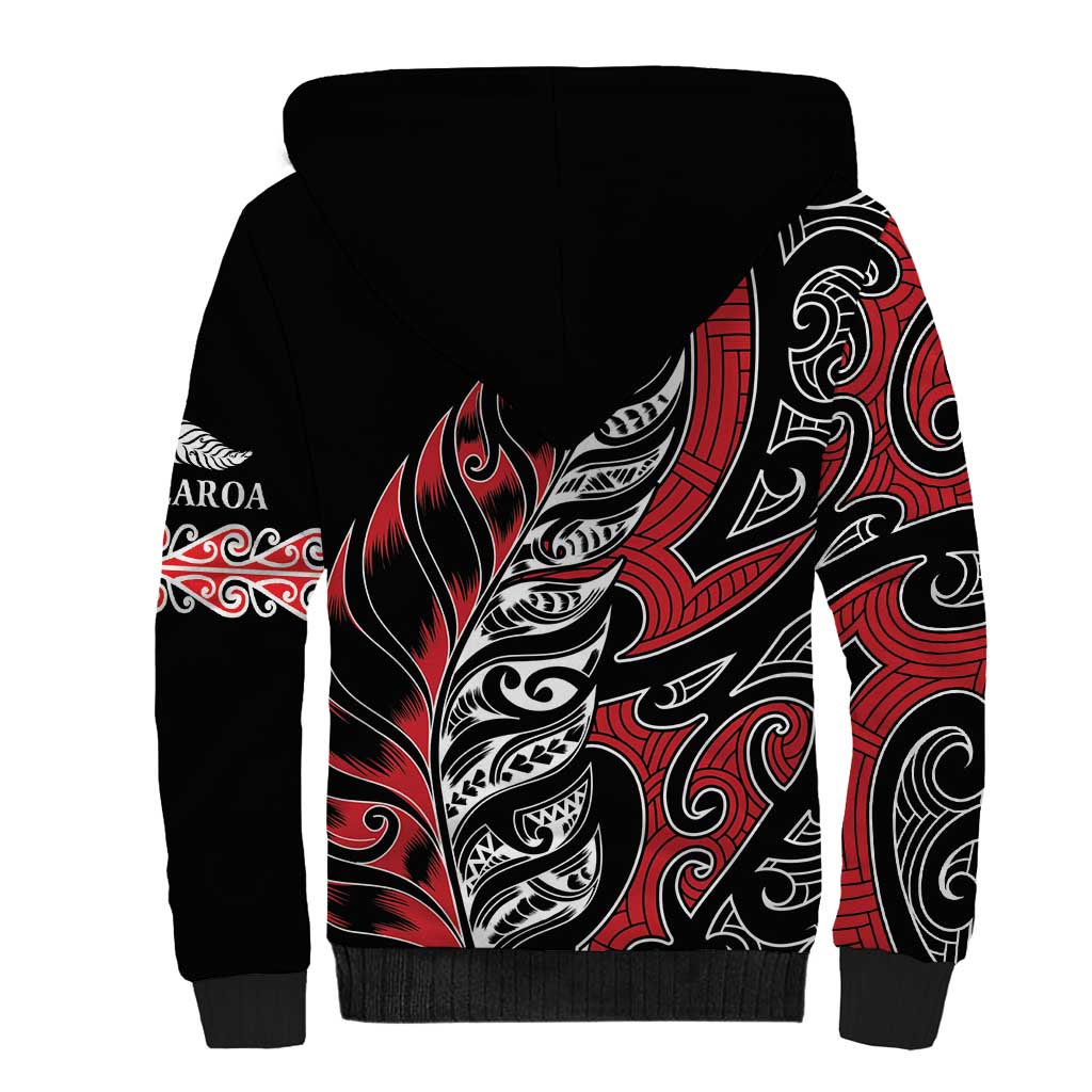 Koru Fern New Zealand Sherpa Hoodie - Maori Tribal Pattern LT9 - Polynesian Pride