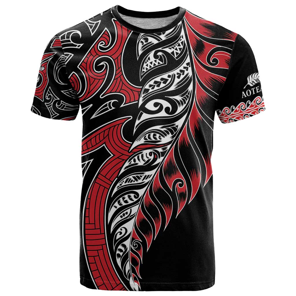 Koru Fern New Zealand T Shirt Maori Tribal Pattern LT9 Red - Polynesian Pride