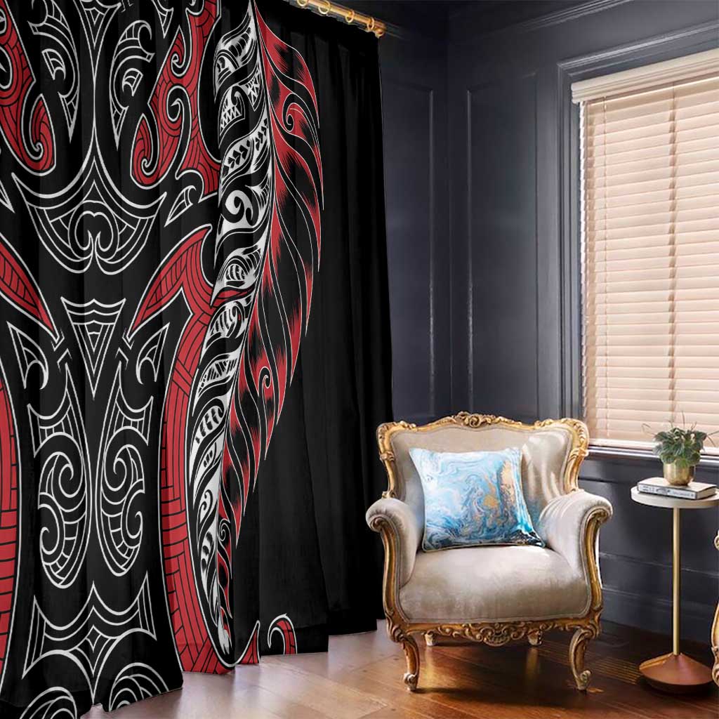 Koru Fern New Zealand Window Curtain Maori Tribal Pattern LT9 - Polynesian Pride