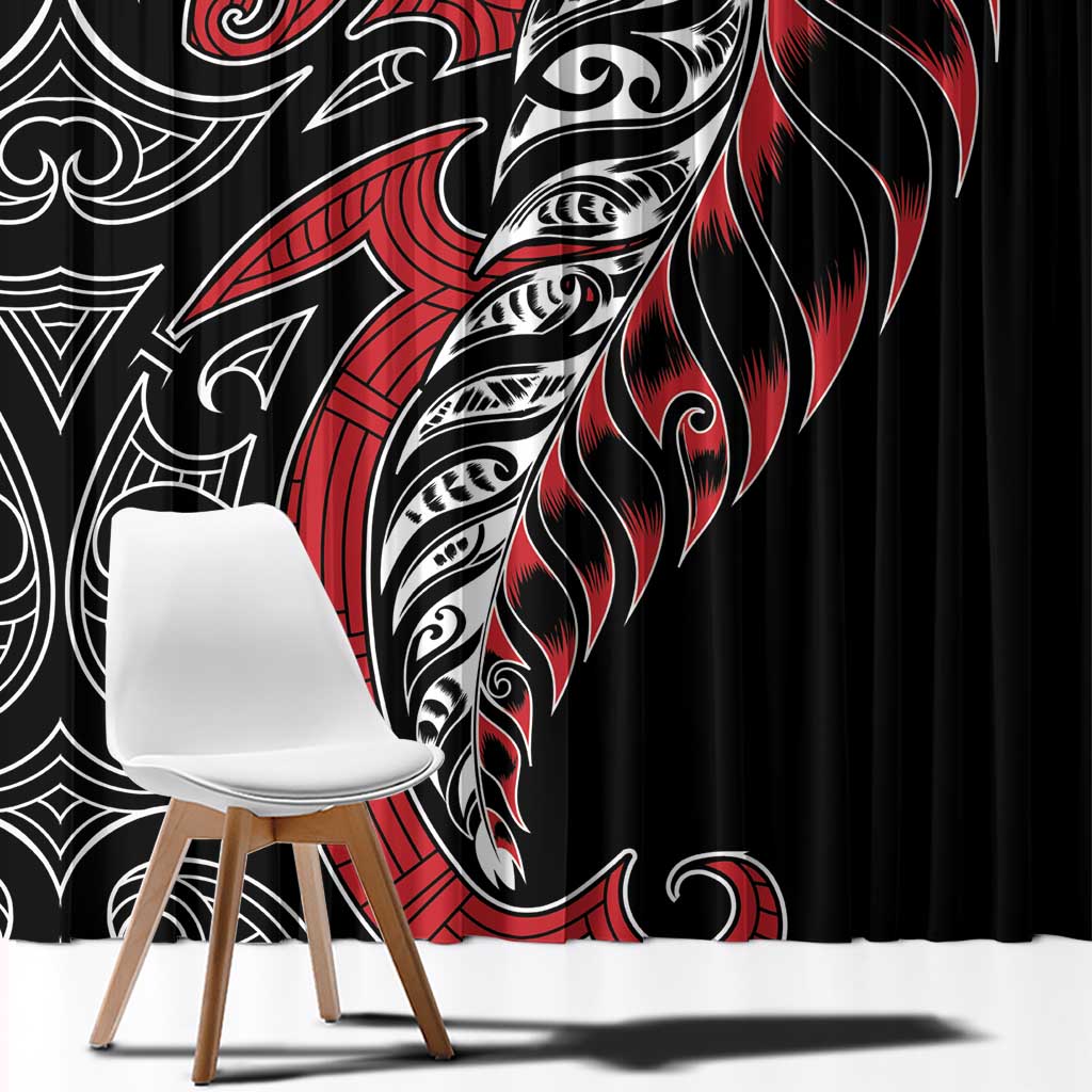 Koru Fern New Zealand Window Curtain Maori Tribal Pattern LT9 - Polynesian Pride