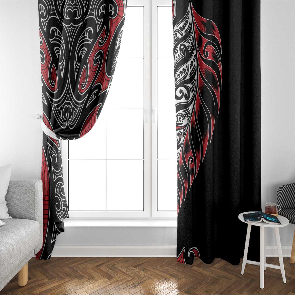 Koru Fern New Zealand Window Curtain Maori Tribal Pattern LT9 - Polynesian Pride