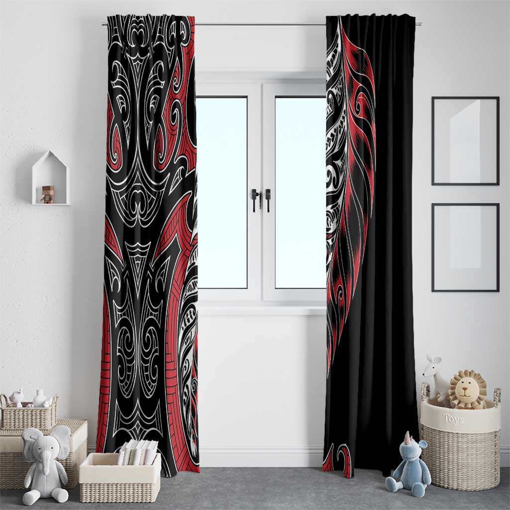 Koru Fern New Zealand Window Curtain Maori Tribal Pattern LT9 - Polynesian Pride
