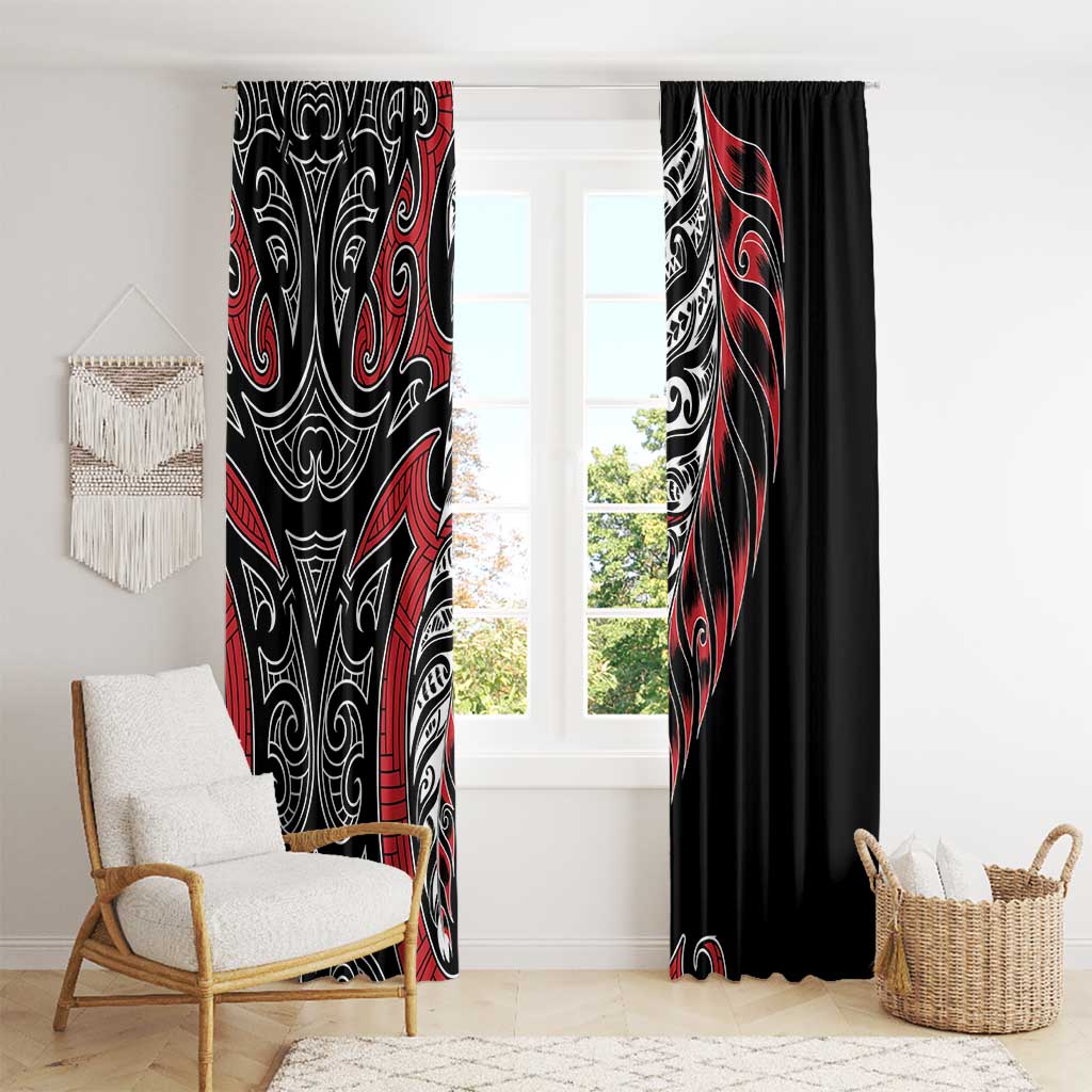 Koru Fern New Zealand Window Curtain Maori Tribal Pattern LT9 - Polynesian Pride