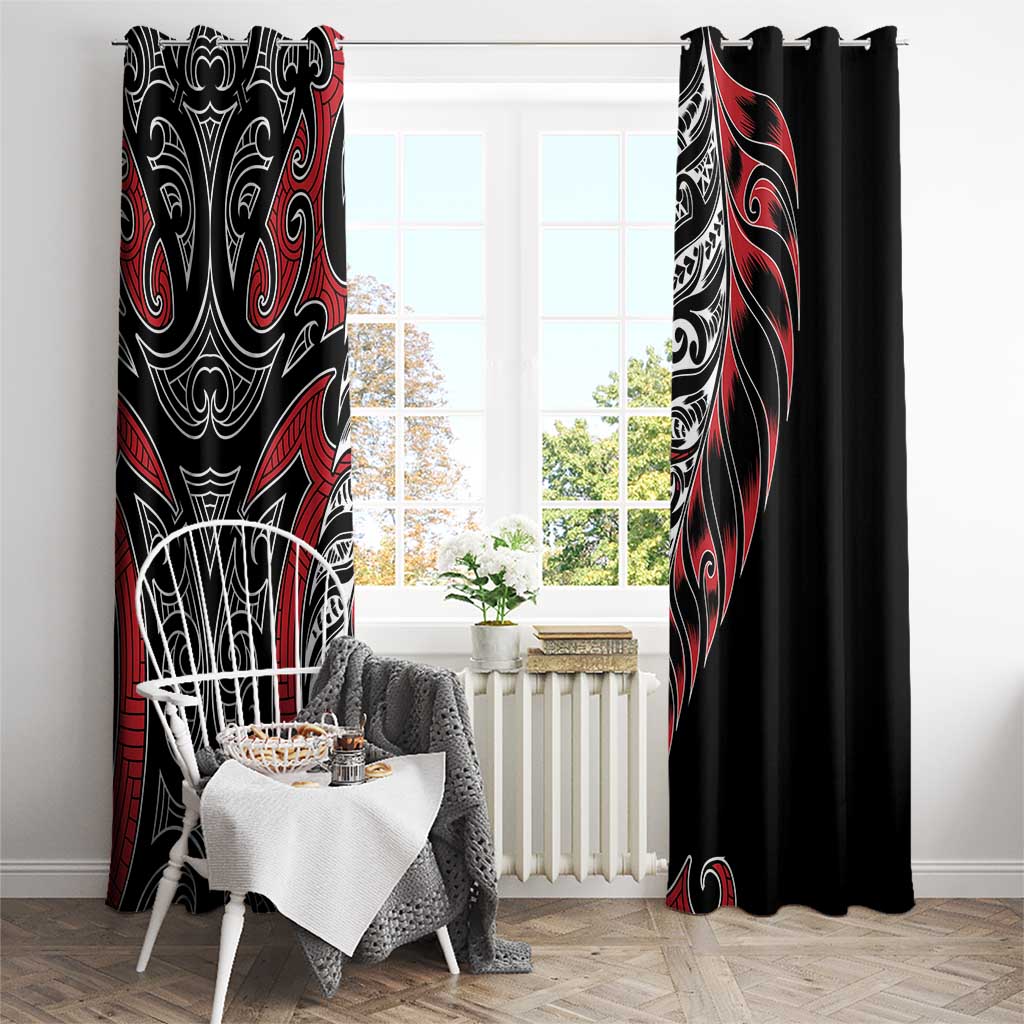 Koru Fern New Zealand Window Curtain Maori Tribal Pattern LT9 - Polynesian Pride