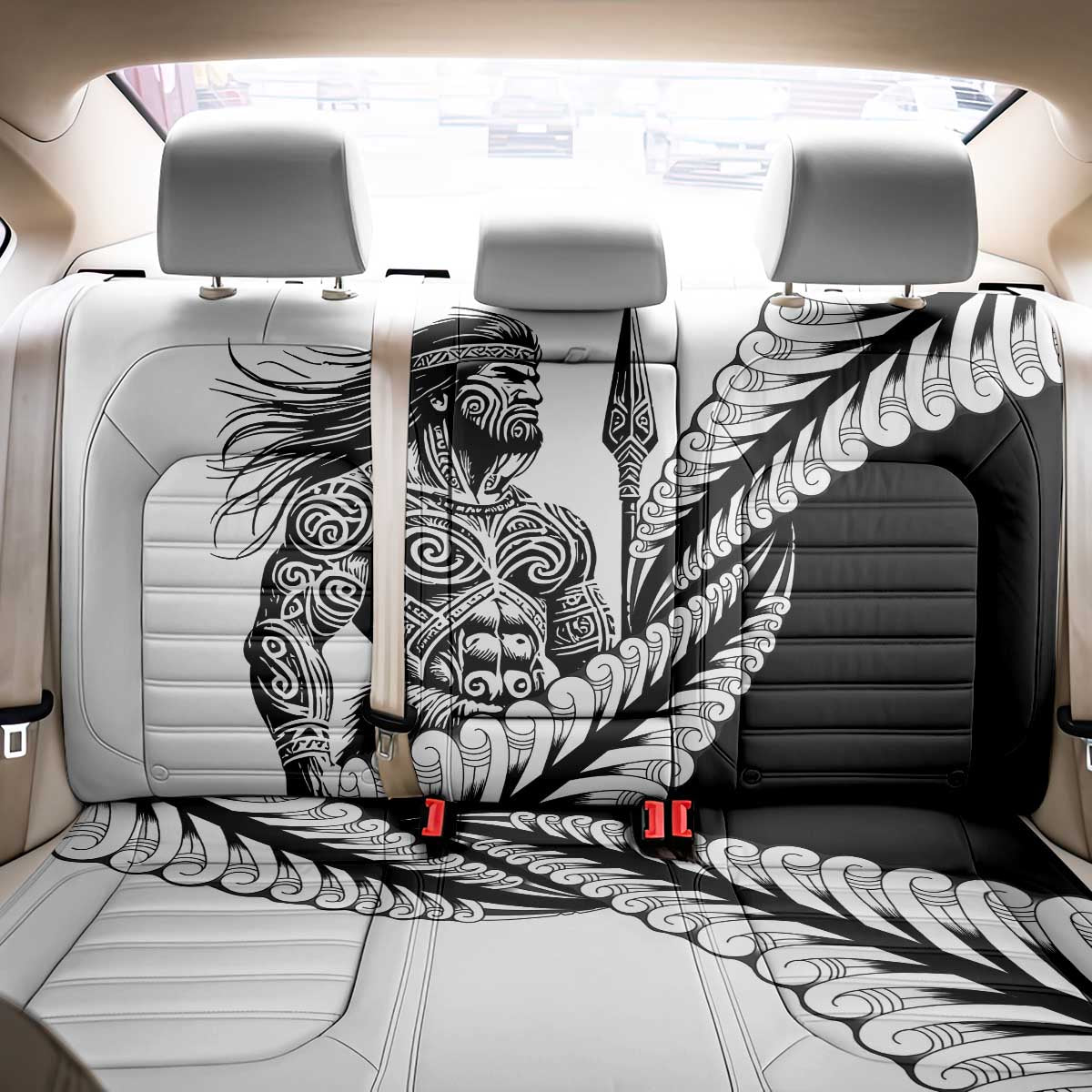 Koru Fern New Zealand Maori Tribal Warrior Back Car Seat Cover LT9 - Polynesian Pride