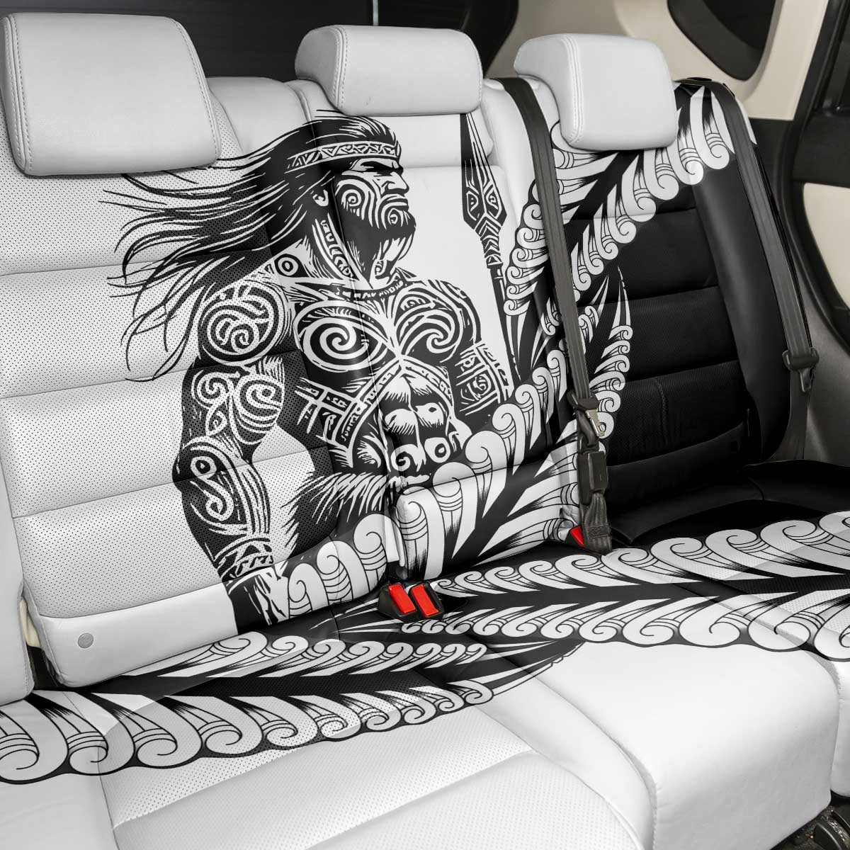 Koru Fern New Zealand Maori Tribal Warrior Back Car Seat Cover LT9 - Polynesian Pride