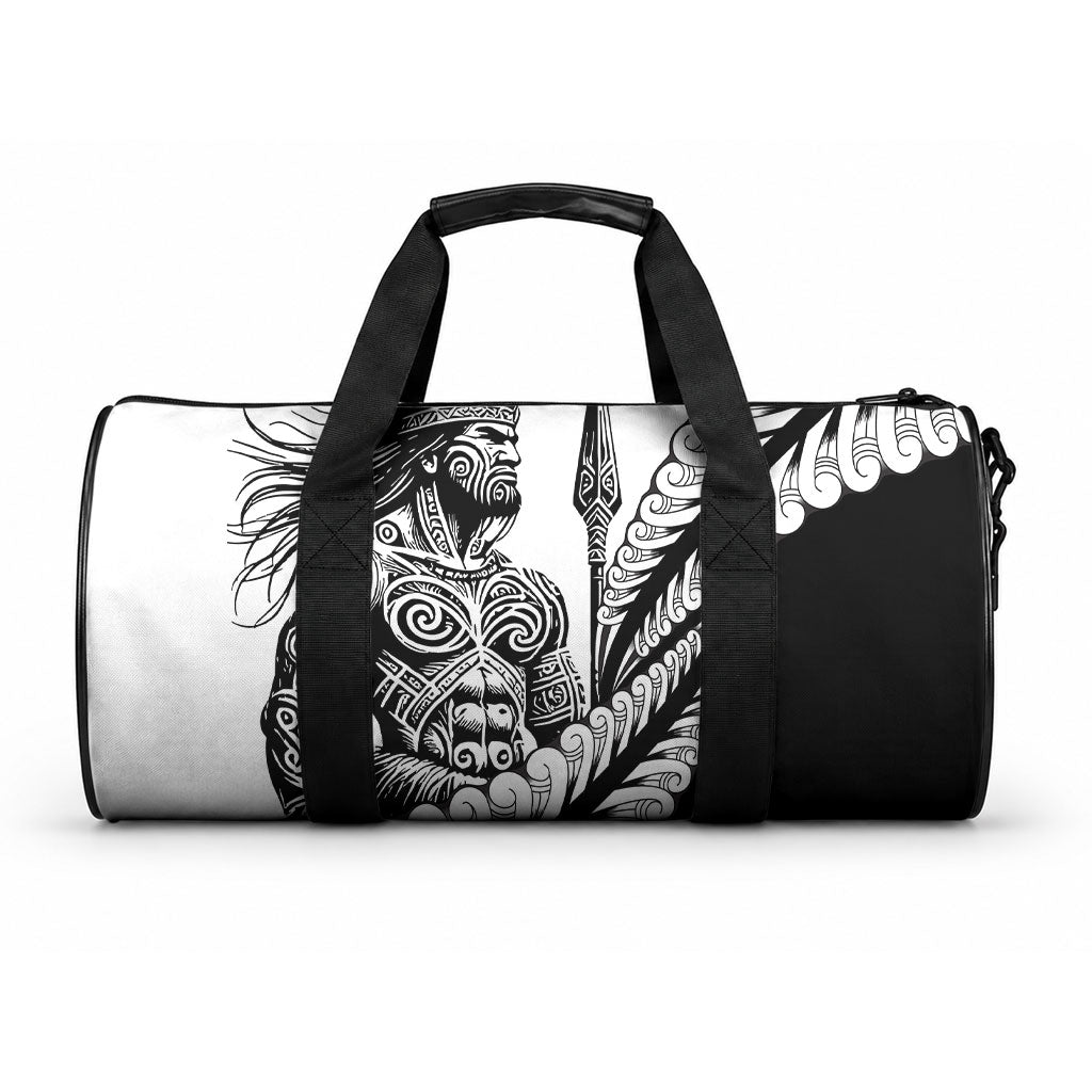 Koru Fern New Zealand Maori Tribal Warrior Duffle Bag LT9 One size Black - Polynesian Pride