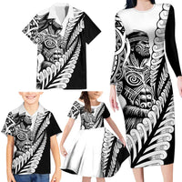 Koru Fern New Zealand Maori Tribal Warrior Family Matching Long Sleeve Bodycon Dress and Hawaiian Shirt LT9 - Polynesian Pride