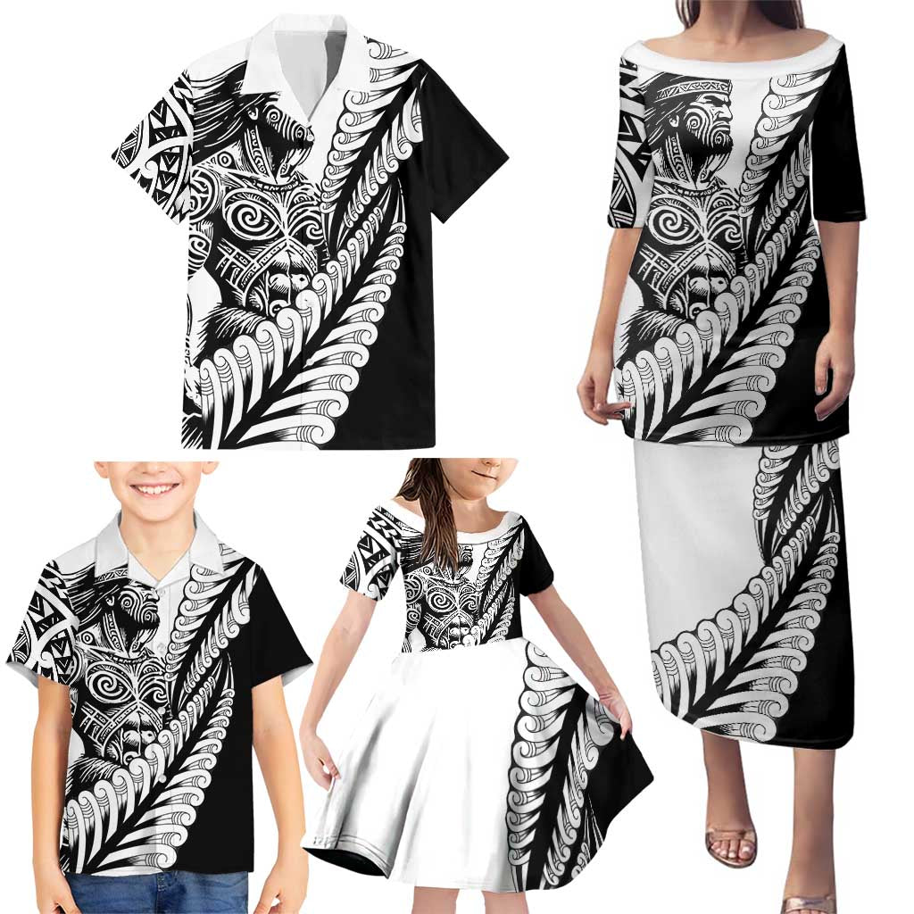 Koru Fern New Zealand Maori Tribal Warrior Family Matching Puletasi and Hawaiian Shirt LT9 - Polynesian Pride
