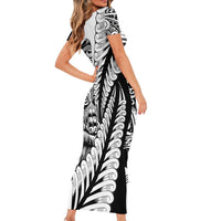 Koru Fern New Zealand Maori Tribal Warrior Family Matching Short Sleeve Bodycon Dress and Hawaiian Shirt LT9 - Polynesian Pride