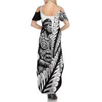 Koru Fern New Zealand Maori Tribal Warrior Family Matching Summer Maxi Dress and Hawaiian Shirt LT9 - Polynesian Pride