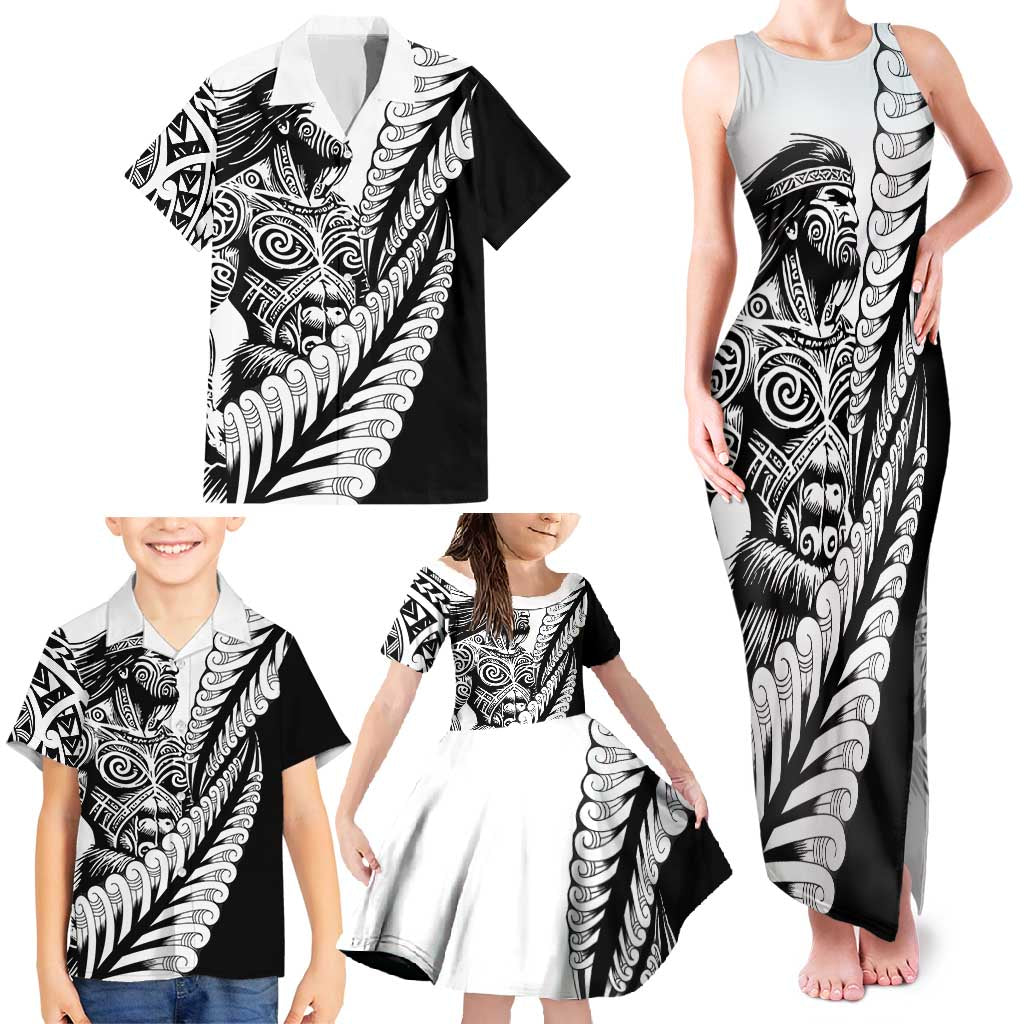 Koru Fern New Zealand Maori Tribal Warrior Family Matching Tank Maxi Dress and Hawaiian Shirt LT9 - Polynesian Pride