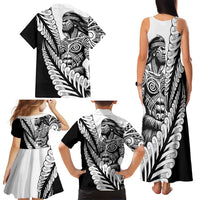Koru Fern New Zealand Maori Tribal Warrior Family Matching Tank Maxi Dress and Hawaiian Shirt LT9 - Polynesian Pride