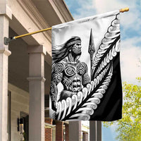 Koru Fern New Zealand Maori Tribal Warrior Garden Flag LT9 House Flag Black - Polynesian Pride