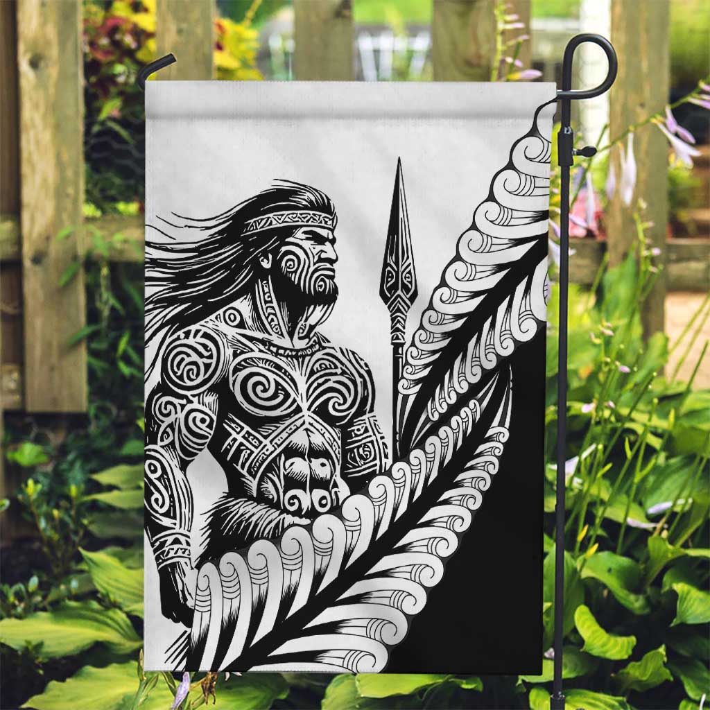 Koru Fern New Zealand Maori Tribal Warrior Garden Flag LT9 Garden Flag Black - Polynesian Pride