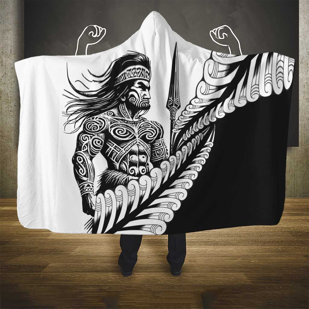 Koru Fern New Zealand Maori Tribal Warrior Hooded Blanket LT9 - Polynesian Pride