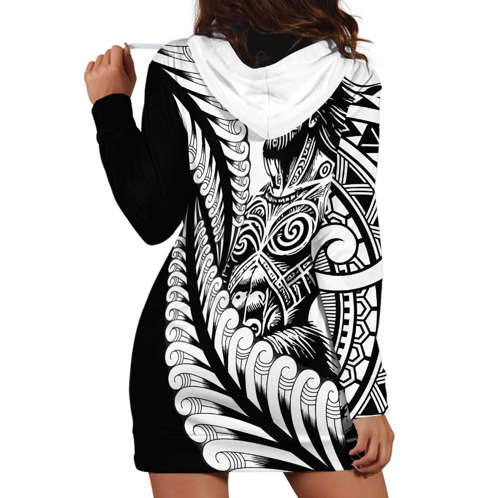 Koru Fern New Zealand Maori Tribal Warrior Hoodie Dress LT9 - Polynesian Pride