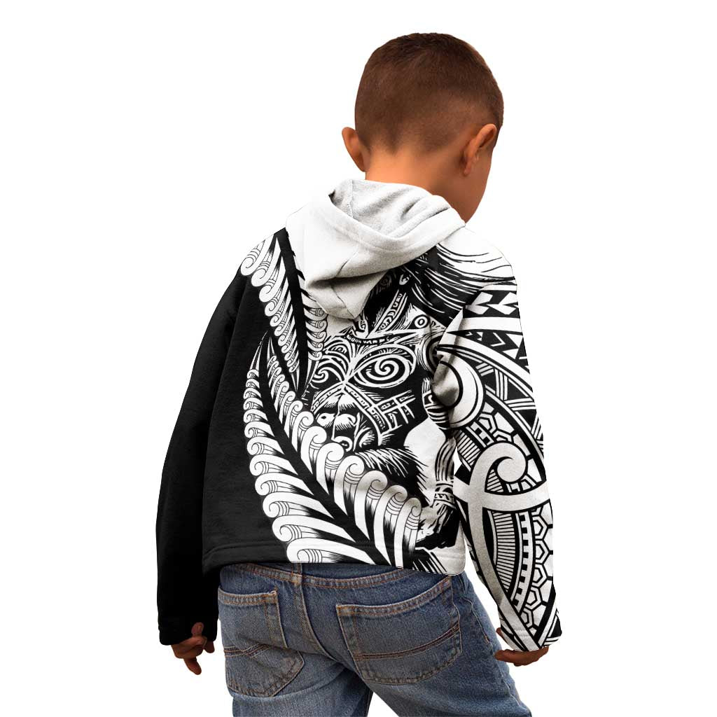Koru Fern New Zealand Maori Tribal Warrior Kid Hoodie LT9 - Polynesian Pride