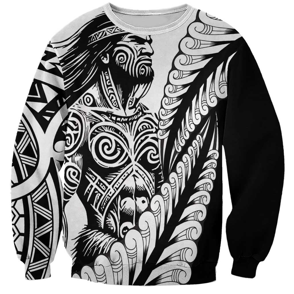 Koru Fern New Zealand Maori Tribal Warrior Sweatshirt LT9 Unisex Black - Polynesian Pride