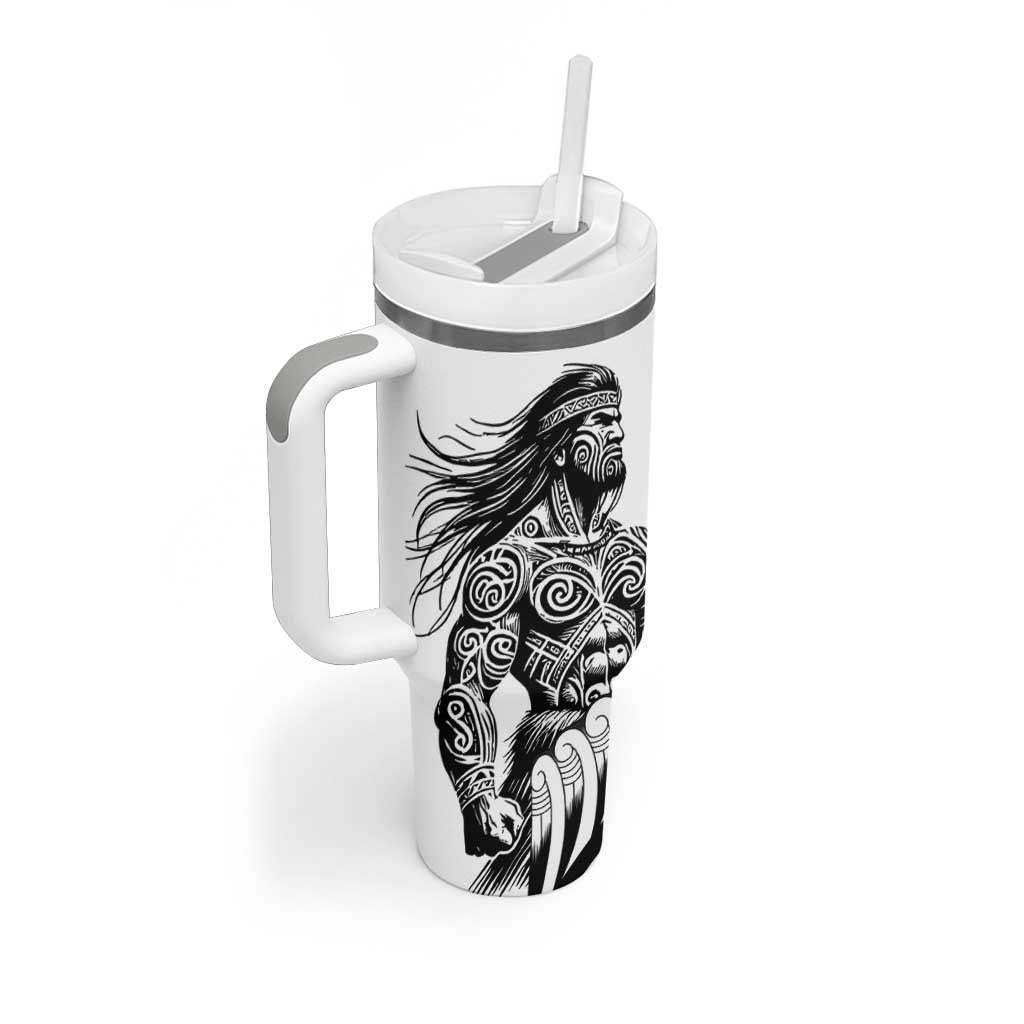 Koru Fern New Zealand Maori Tribal Warrior Tumbler With Handle LT9 - Polynesian Pride